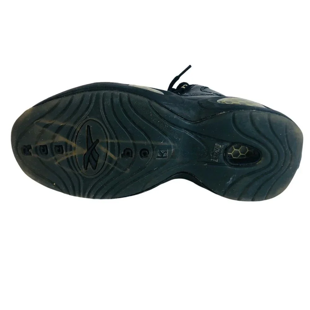 Reebok Question Mid New Years Eve Iverson Sneaker Boy Youth 4 Black‎ Gold  Shoes